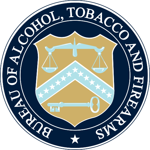 An image of the Bureau of Alcohol Tobacco and Firearms Logo.